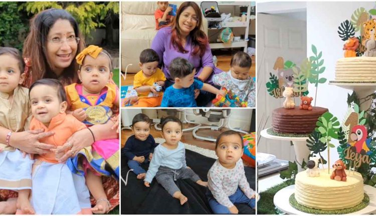 Lakshmi Nair’s grand childrens triplets birthday celebration
