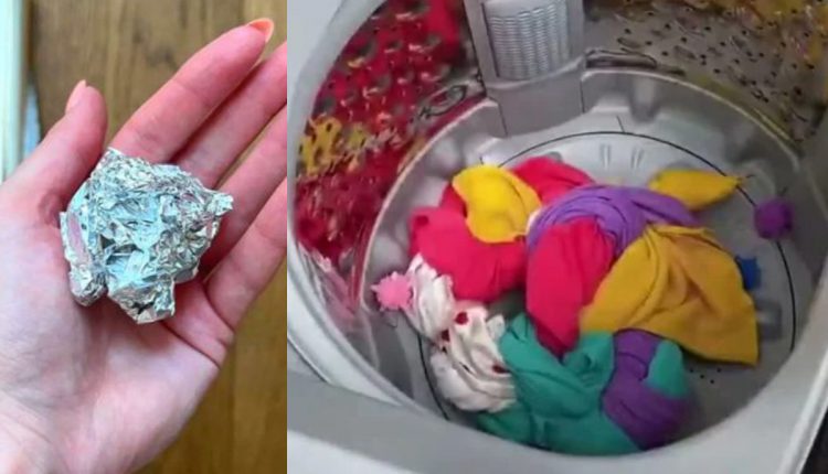 Washing Mechine Cleaning Tips Using Foil Paper