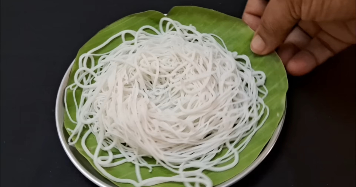 Making Idiyappam Using Milk Cover